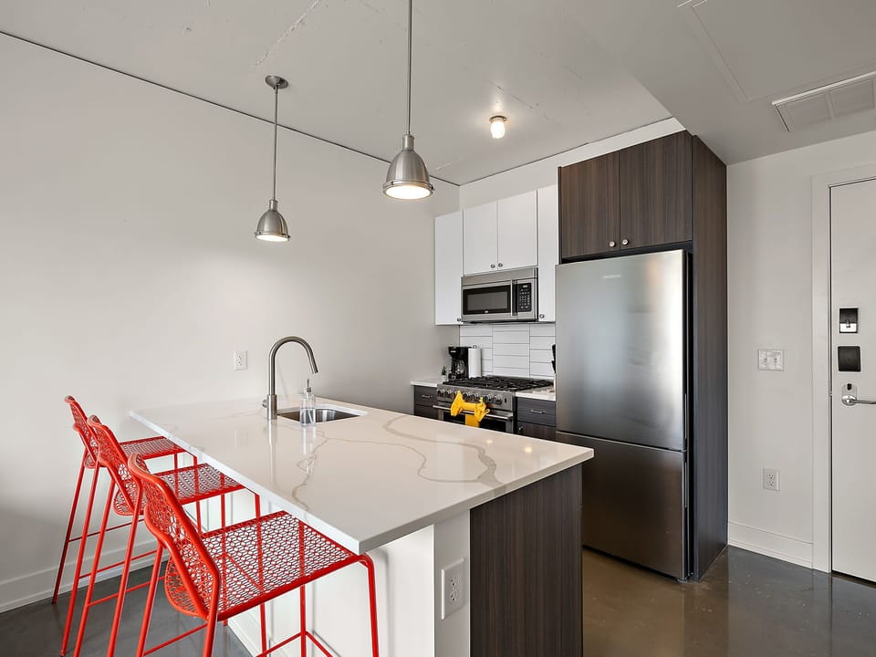 Kitchen and dining area