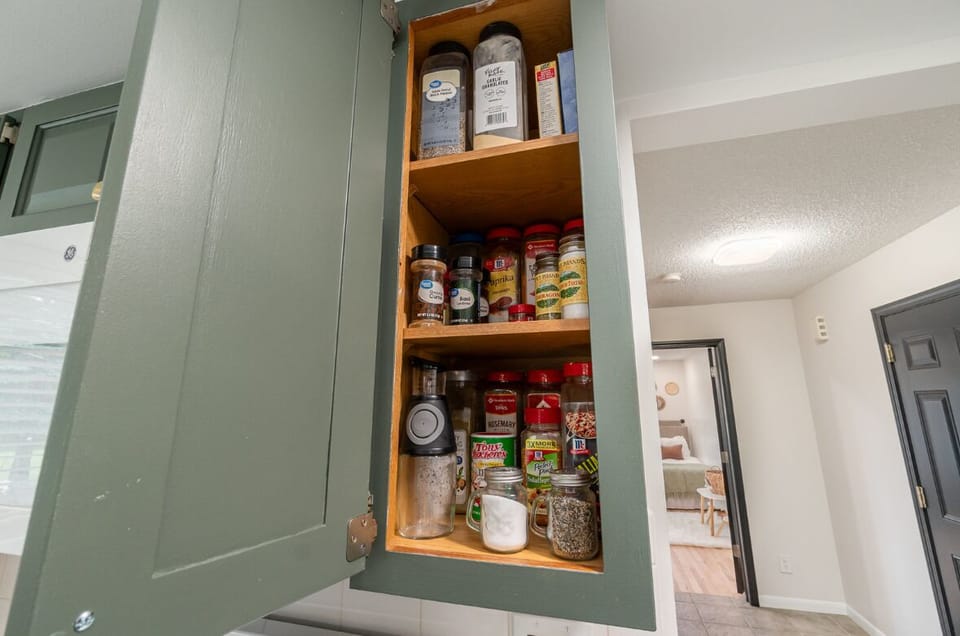 Fully stocked spices for all your cooking needs.