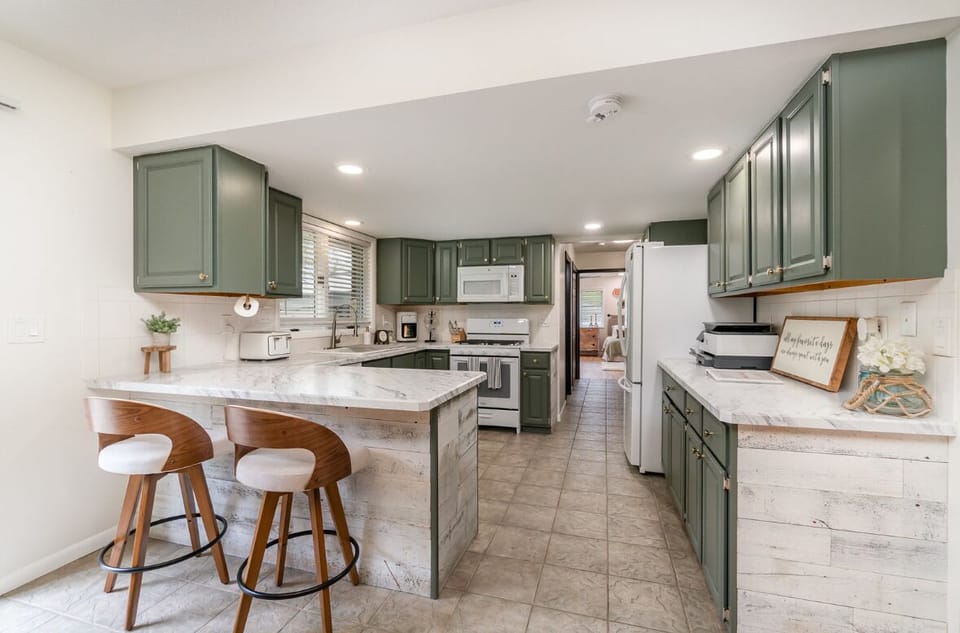 You’ll find plenty of countertops to enjoy cooking