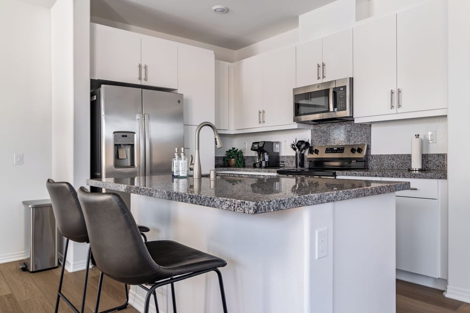 Elegant Kitchen stocked with the essentials