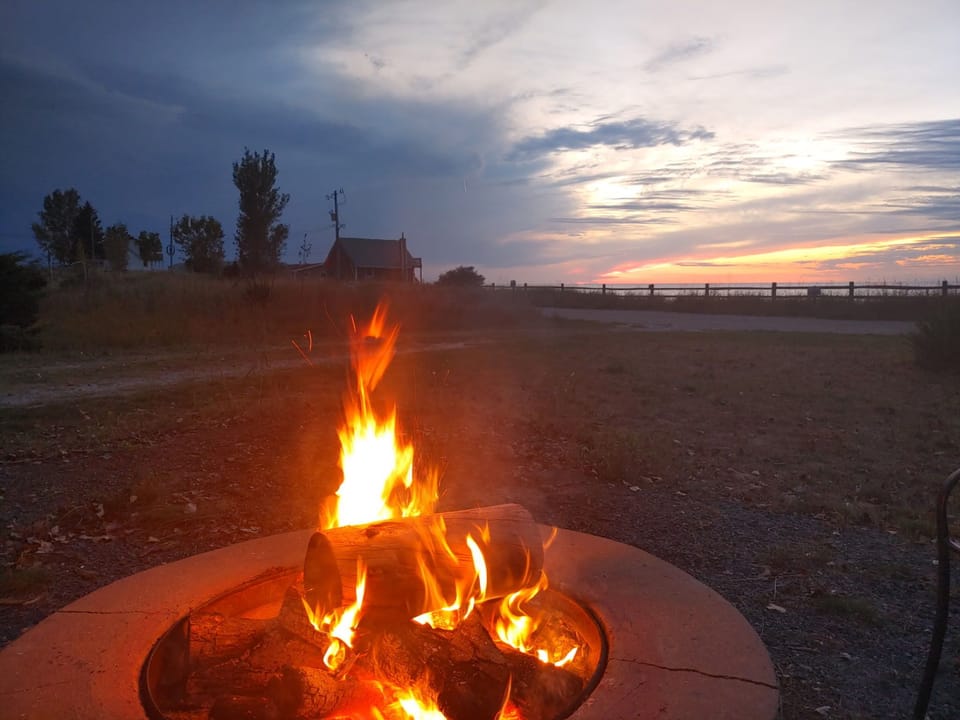 enjoy a bon fire under the stars