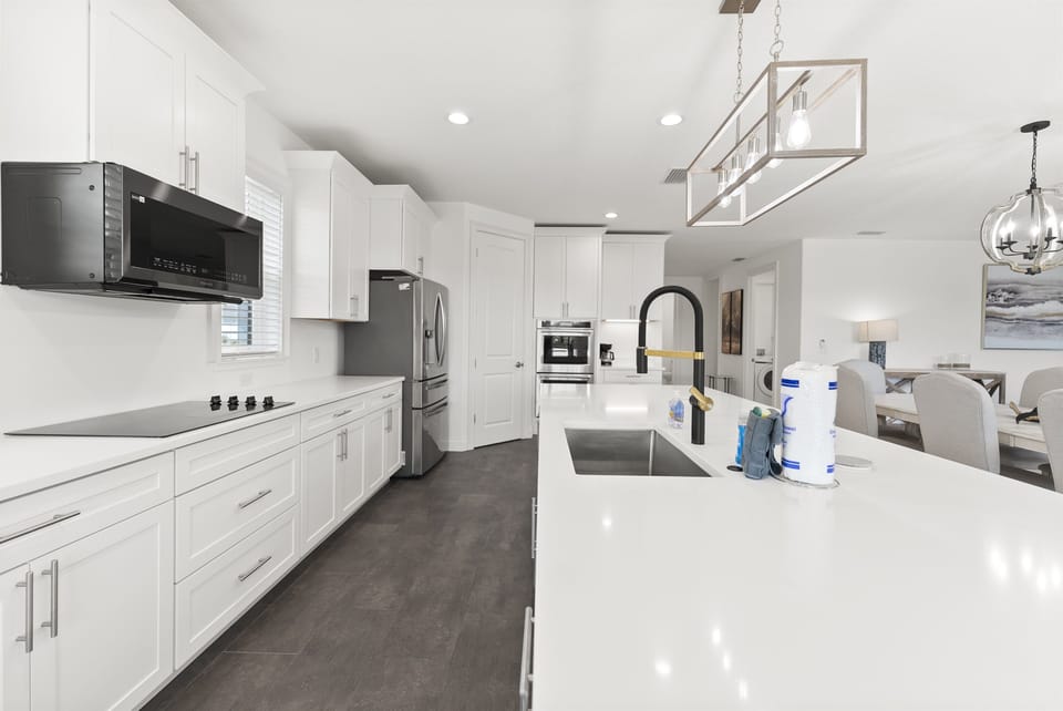 Bright modern kitchen with spacious island for cooking and gathering