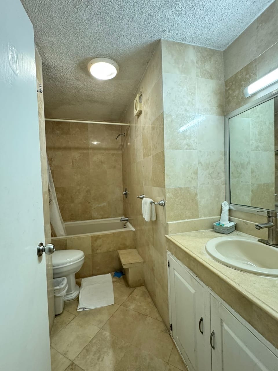 Shared restroom for room 1 and 2