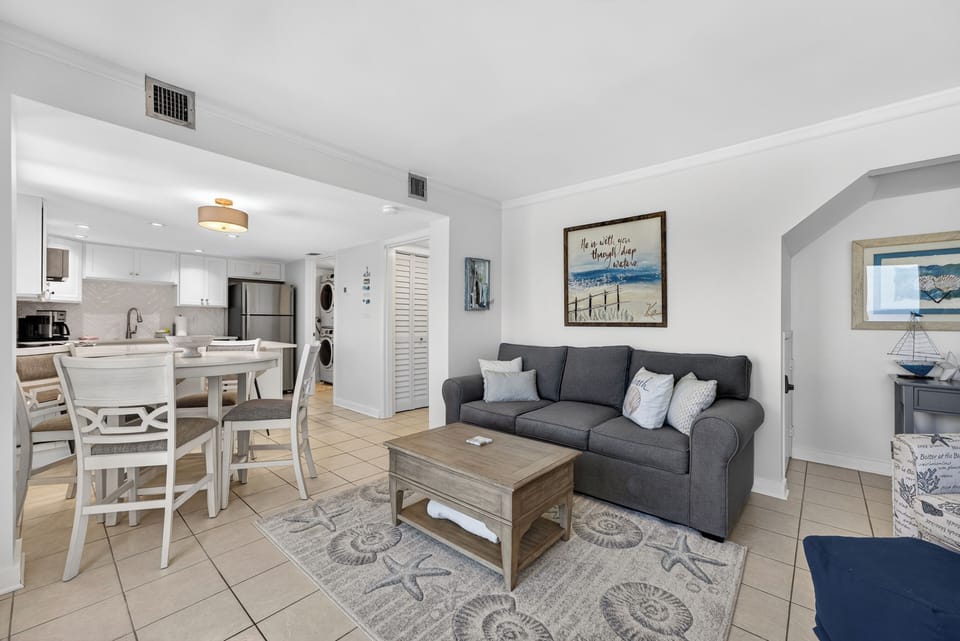 Open concept living/dining make it so easy.
