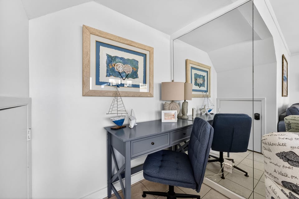 Semi-private desk area.