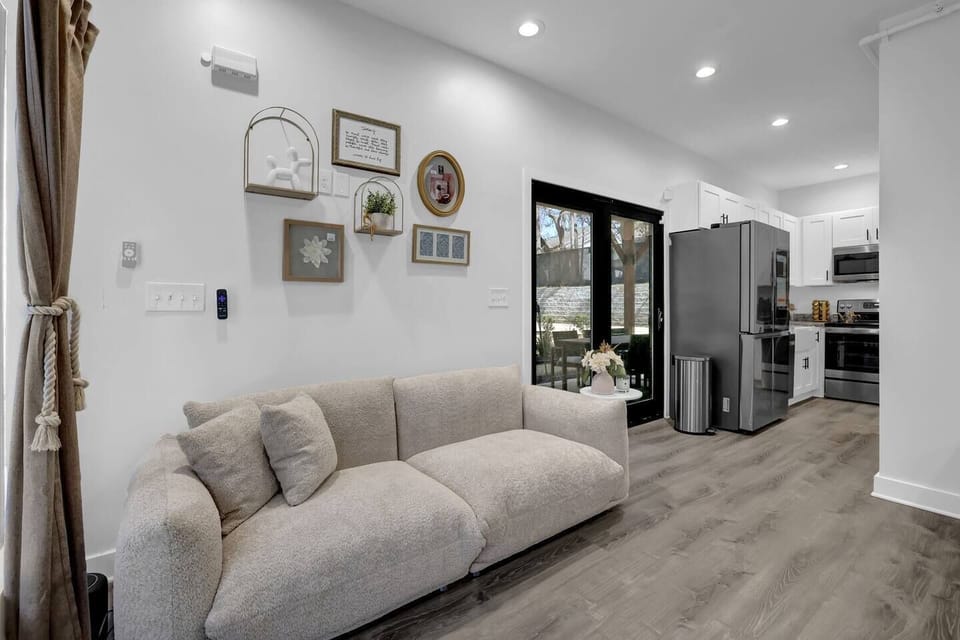 Sleek & chic! A stylish living room with modern touches.