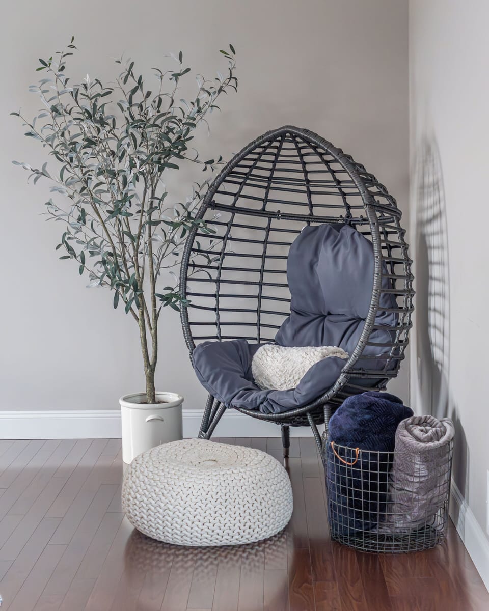 Go ahead, hop on in this cozy nest chair.