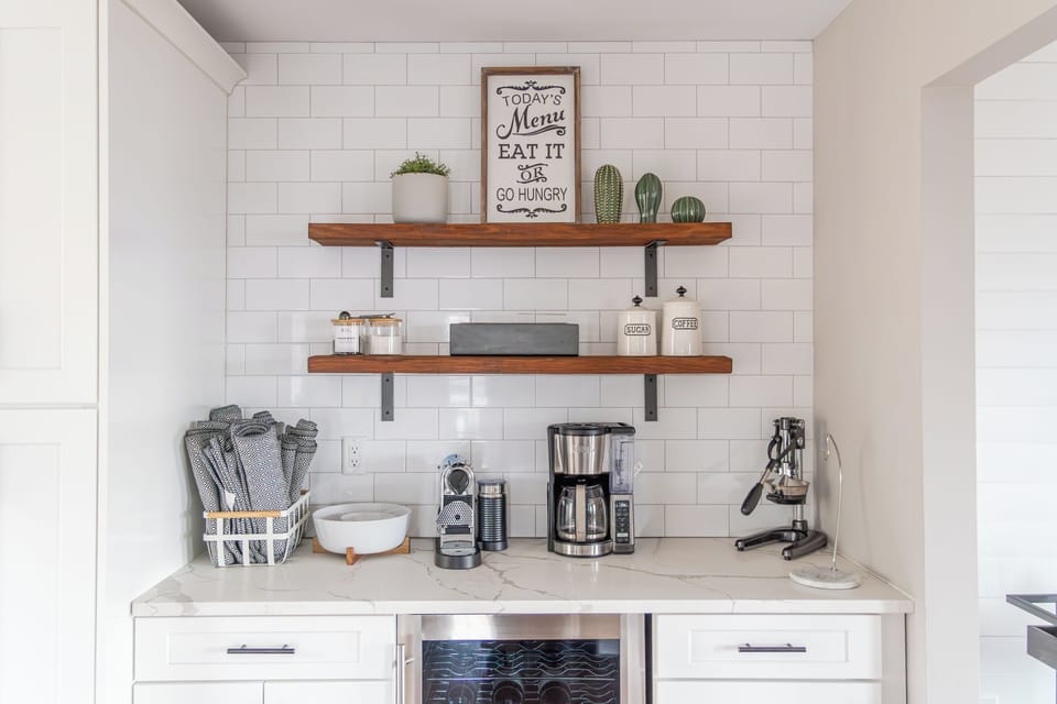 Enjoy the beverage bar.