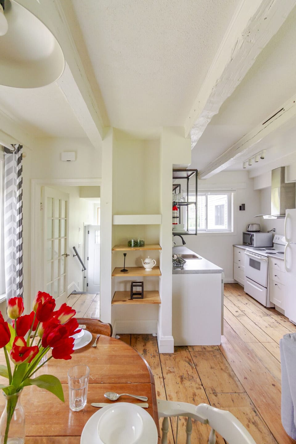 Dining area and kitchen