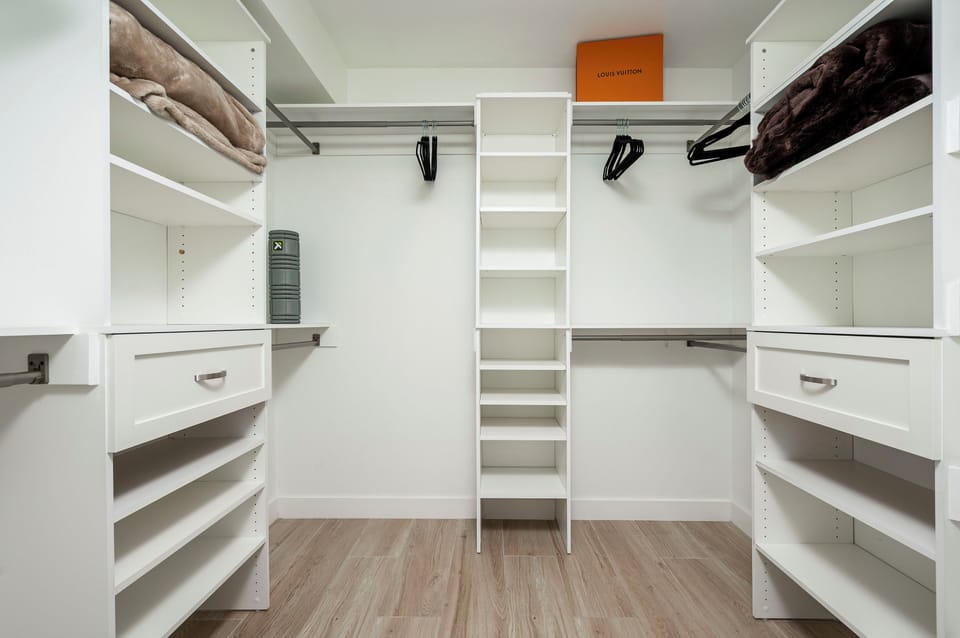 Spacious walk-in closet (Master bedroom)
