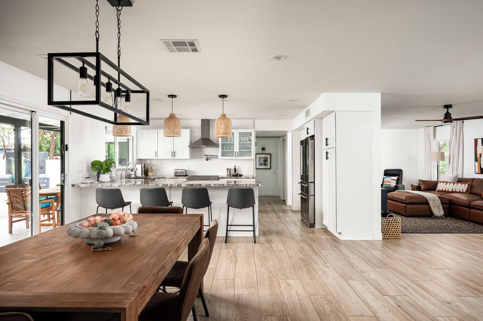 Open concept floor plan