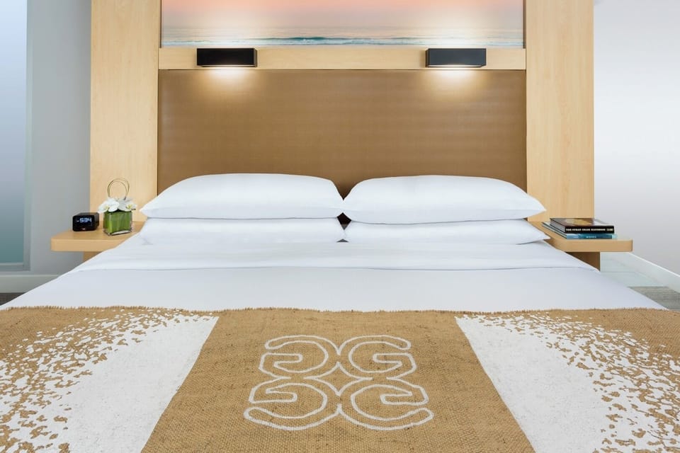Sink into plush pillows for a restful, quiet night.