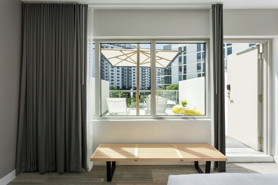 Wake to sunshine by the window and step out to air.