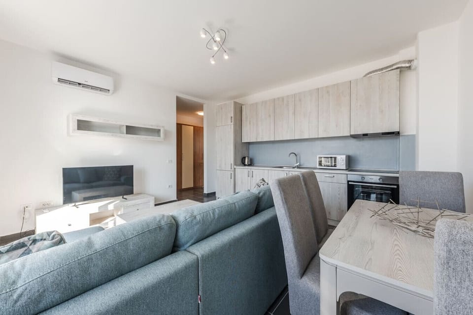 Living room and dining area