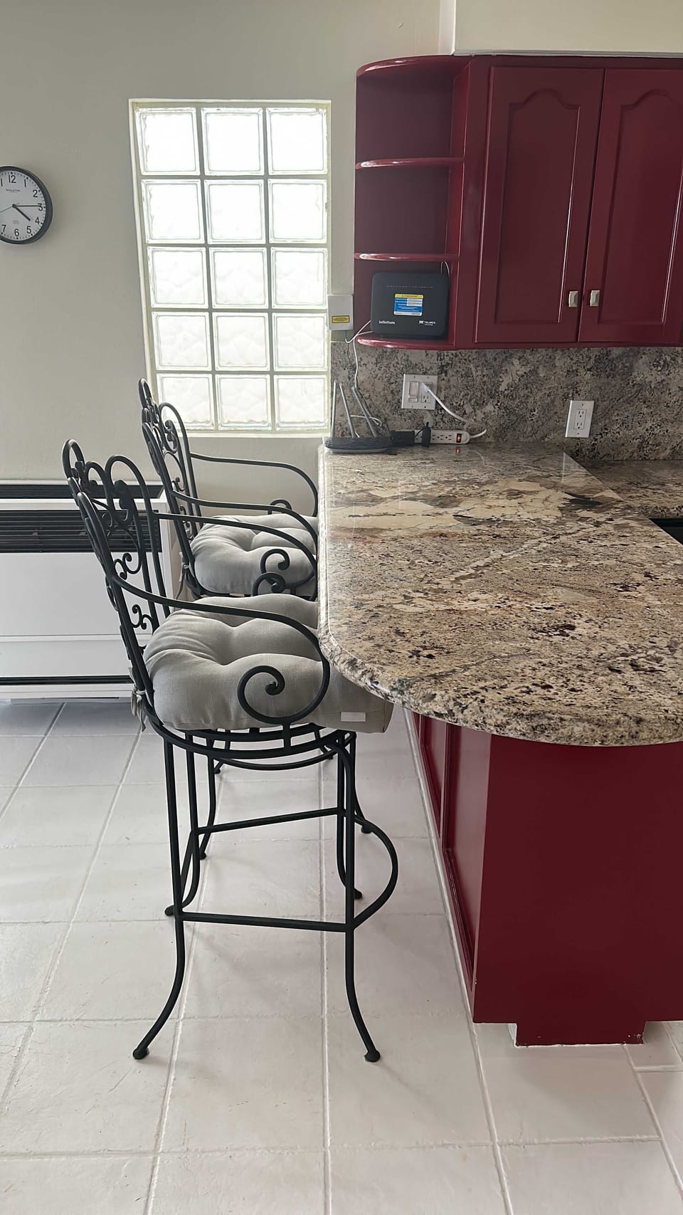 Kitchen bar with stools
