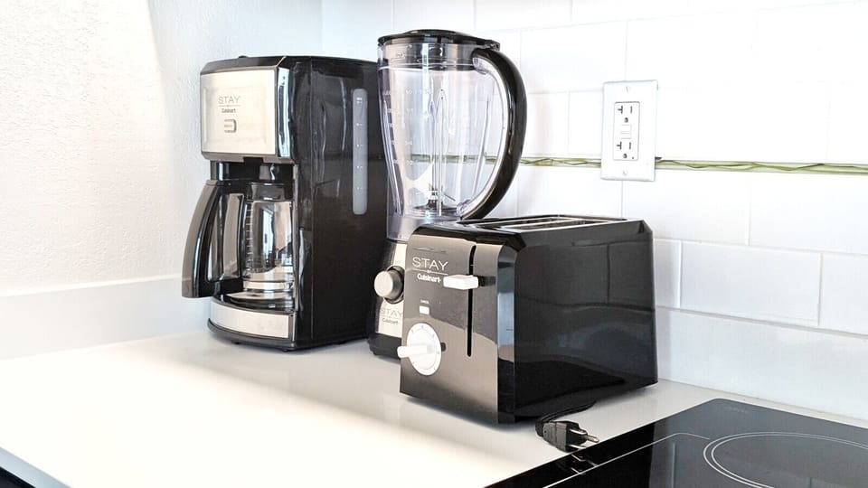 Coffee Maker, Toaster & Blender Available for Your Convenience!