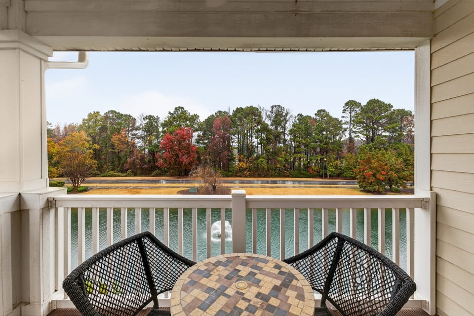 Peaceful balcony overlooking the water—perfect for morning coffee or evening relaxation.