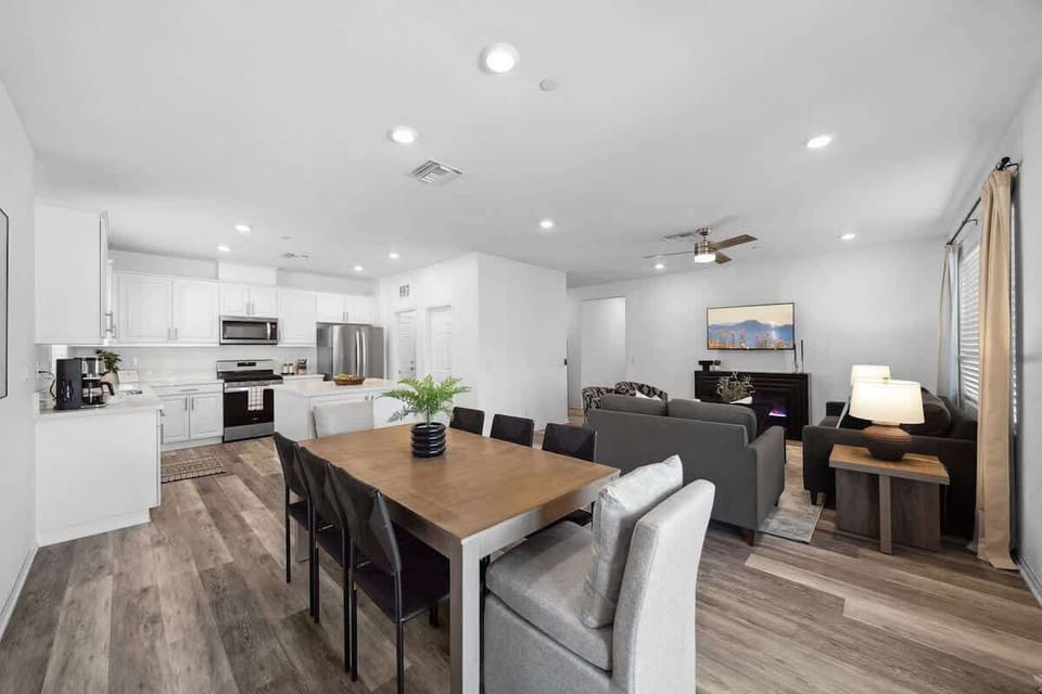 Dining Area: Warm and inviting dining space with a comfortable table setup, perfect for sharing meals, conversations, and quality time with family or friends.
