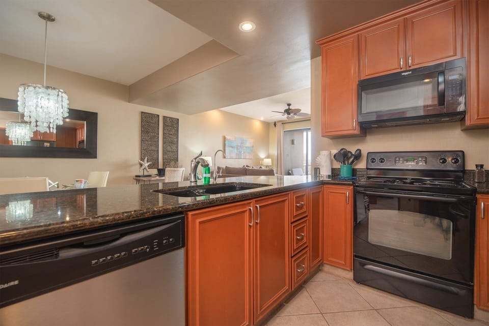 the kitchen