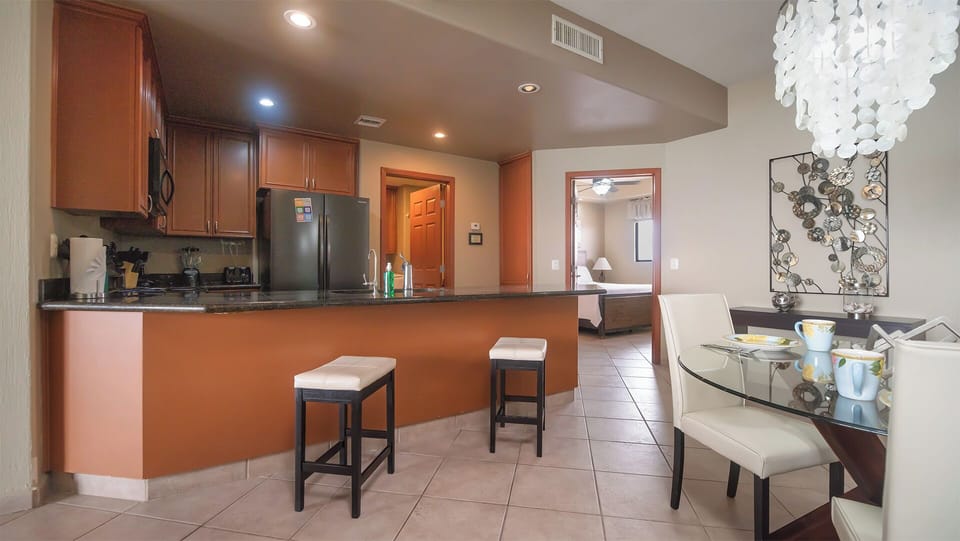 main room and kitchen