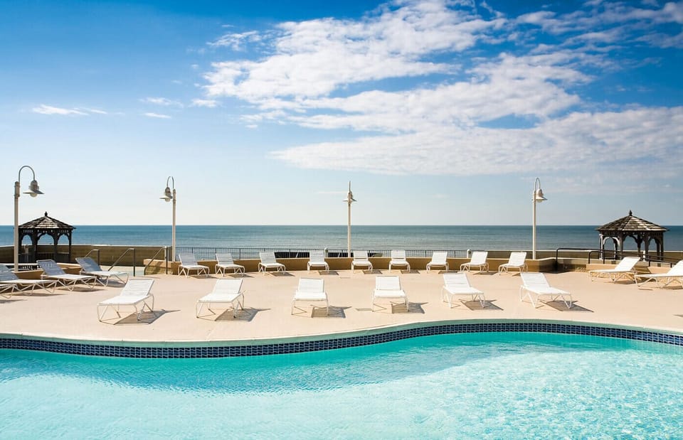 Shared pool with stunning ocean views!