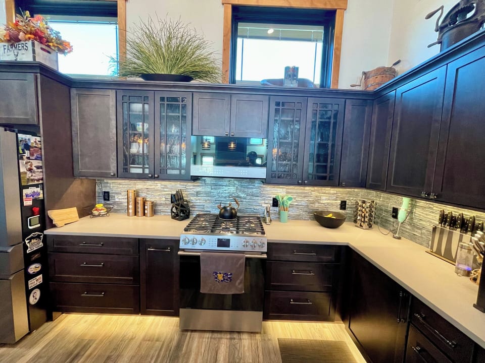 FULLY stocked custom Chef's Kitchen with slide-out Coffee/Latte station!