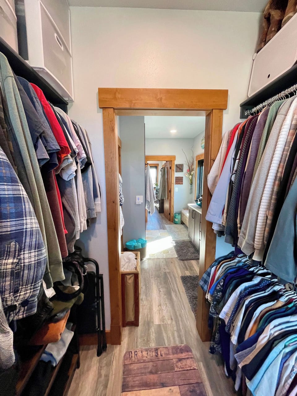 Large walk-in master closet