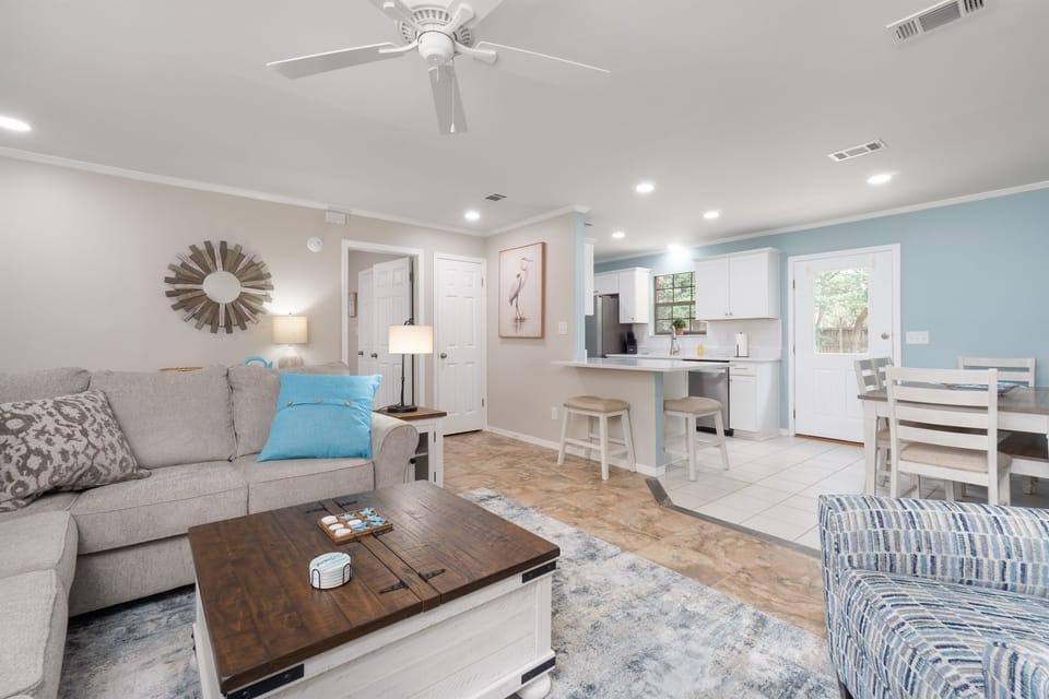 Open living, dining, & Kitchen area