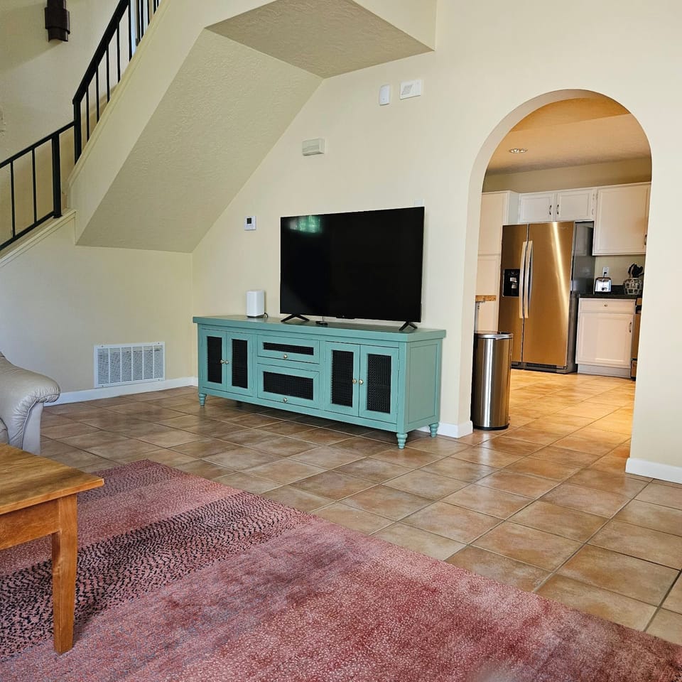 Living room with smart TV