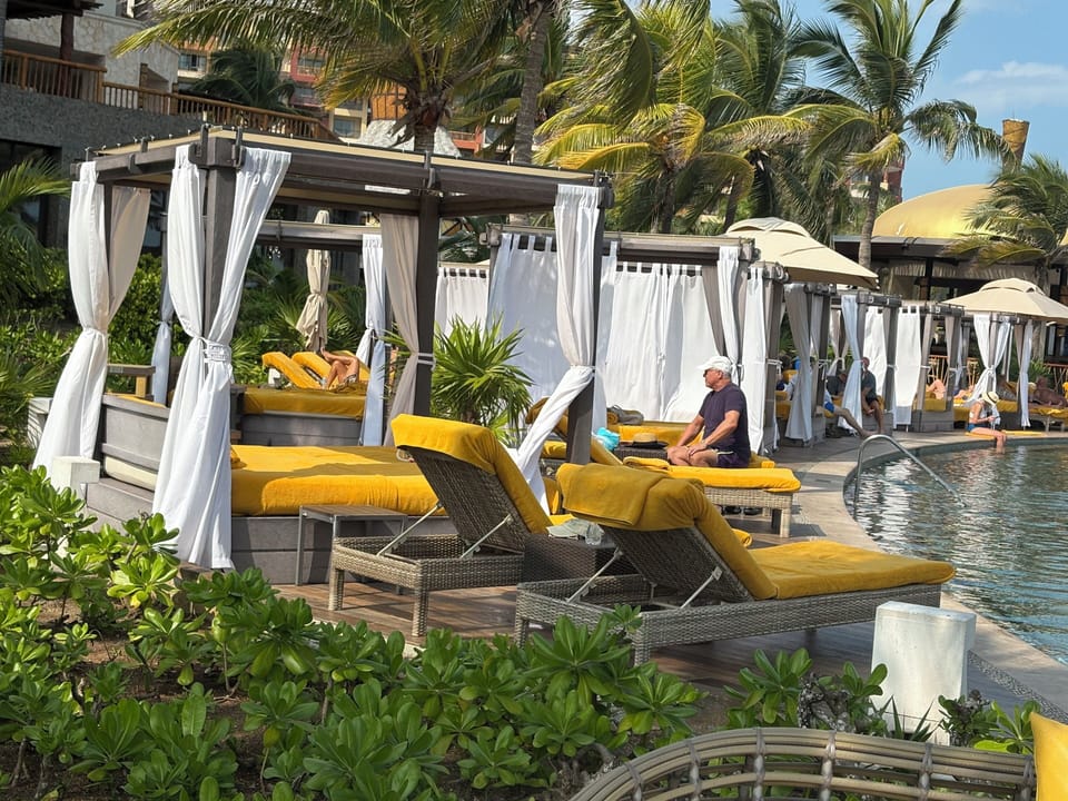 What could be more luxurious -your own private cabana overlooking the pool oasis