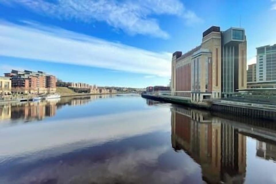 Newcastle's River Tyne and Baltic Centre for Contemporary Art.