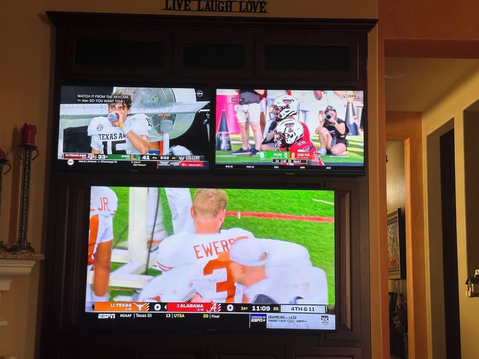 Three feeds of college football...yes please!