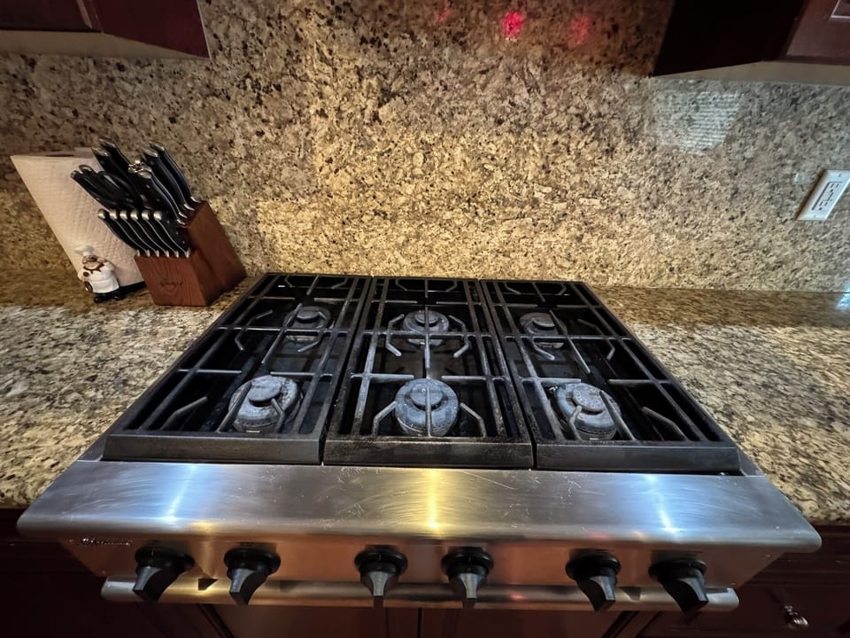 Six burner stove