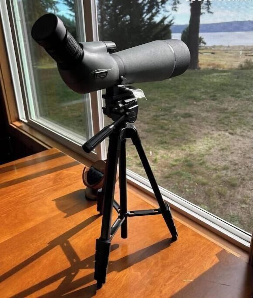 Nice spotting scope available for your use. 