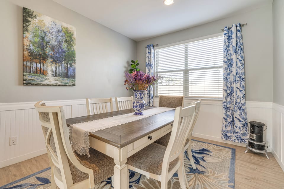 Dining Area | Dishware/Flatware | Trash Bags/Paper Towels | High Chair