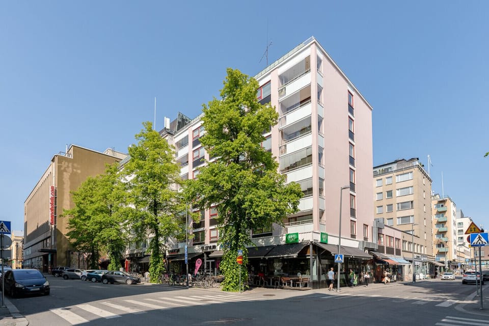 Both tram and bus lines go close to the building. The walking distance to the apartment is only few minutes from the bus and train stations.