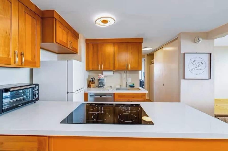Functional kitchen area with ample counter space