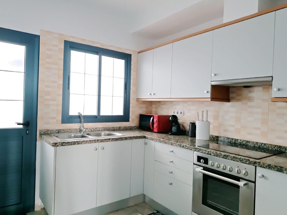 the kitchen