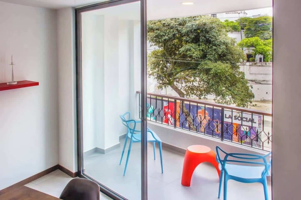 Balcony overlooking the street. Fantastic for enjoying the afternoon breeze.