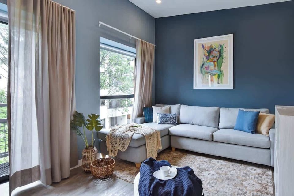 Area for chilling and watching TV (not visible but it's on the furniture to the right in the picture. 