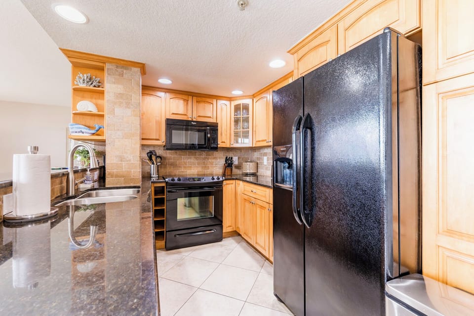 Fully equipped kitchen for preparing meals with ease.