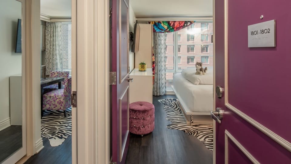 Step inside and discover a playful, city-view retreat.