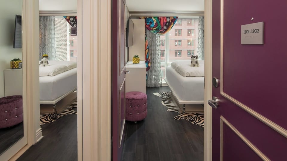 Enjoy a stylish suite layout with everything within easy reach.