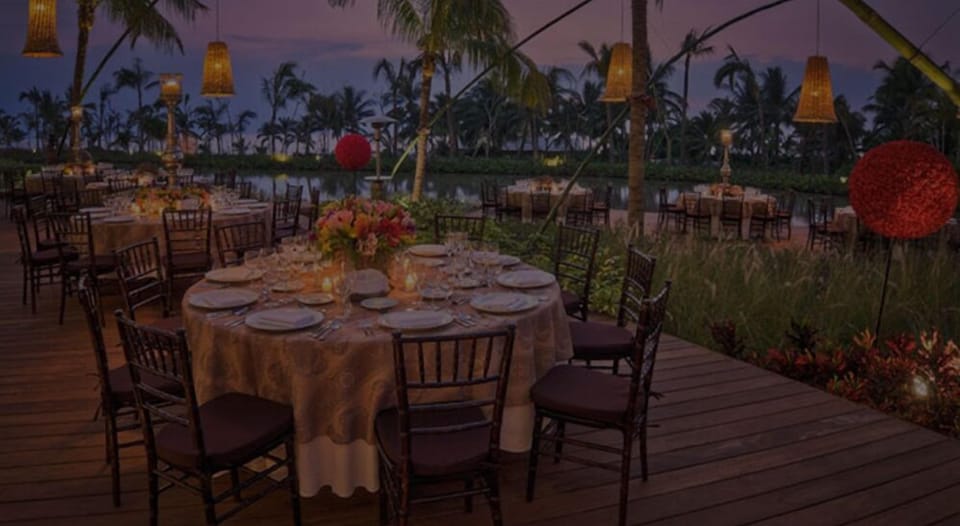 Outdoor banquet area