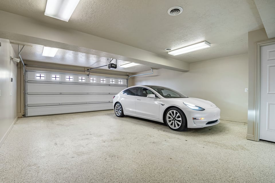 A large well lit 2 car garage exclusively for Cottage Guest use.