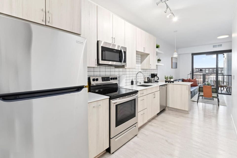 As you step into the kitchen, the clean lines and functional design make you eager to start cooking your favorite dishes.