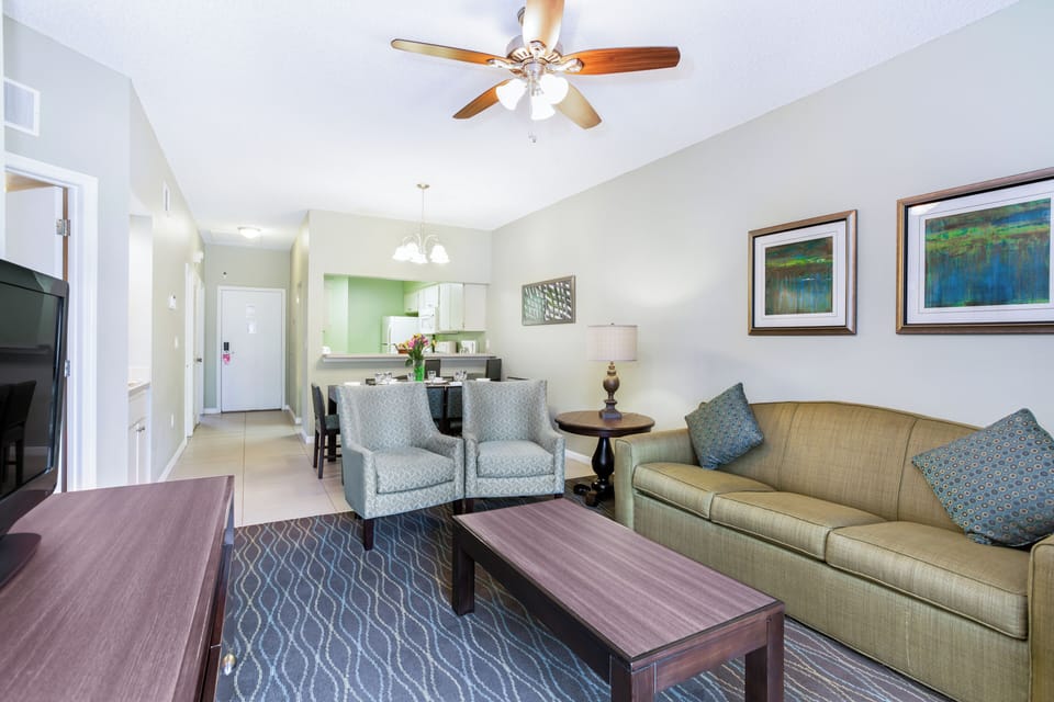 Kick back in the spacious lounge after a day out.