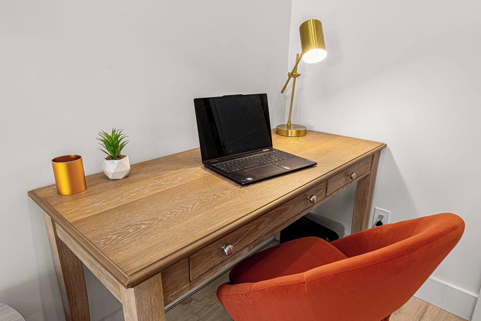 1 Gbps WiFi & dedicated workspace. Handle business. Get back to the mountains.