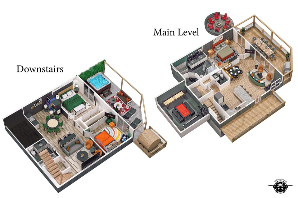 Matterport of upper and lower levels gives excellent overview of property.