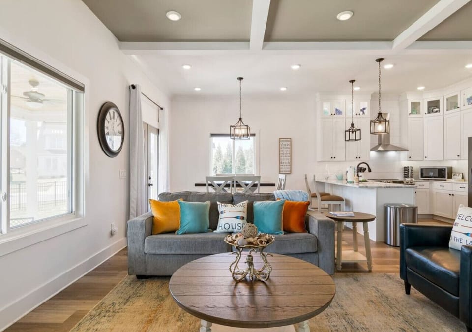 Cozy living room for tv or a night by the fire.